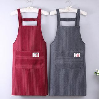 면직물 통기 멜빵 성인 앞치마 가정용 기름때 방지 작업 더러움 방지 작업복 주방 요리 광고 인쇄 가능