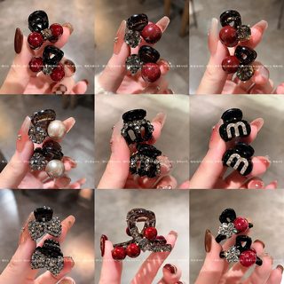 정교하고 작고 깜찍한 다이아몬드 진주 작은 손잡이 여자 이마 앞머리 앞머리 잔머리 옆머리 꽂이 공주 머리 꽂이 머리 장식 도매