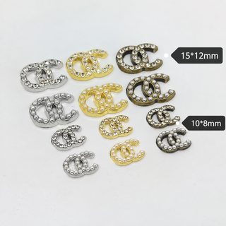 샹자 더블 C 큐빅 알로이 장식 10×8mm 컬러 패션 액세서리 헤어핀 헤어밴드
