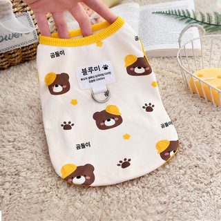 공장 직판 덕융면 3D 입체 프린트 애완동물 고양이 조끼 옷 테디 비베어 의