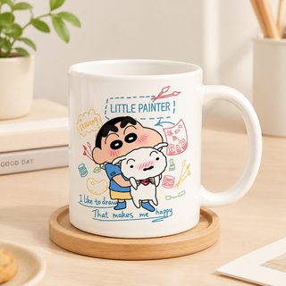 귀여운 캐릭터 세라믹 머그컵 350ml 홈카페 사무실용