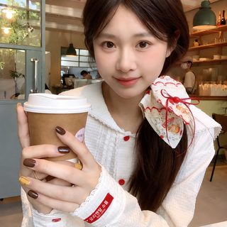 甜美蕾丝大肠发圈韩系超大号慵懒风扎头皮筋发绳女生头绳头花发饰
