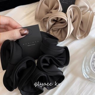 우아한 서곡!까만 단면 대창 헤어링!고급스러움, 기질, 스타일, 패셔너블, 헤어링, 여성용 헤어 액세서리.