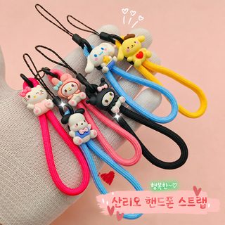 산리오 캐릭터 휴대폰 스트랩 귀여운 핸드메이드 키링 USB 손목줄 컵걸이 장