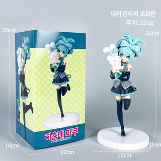시나모롤 하츠네 미쿠 스탠딩 피규어 PVC 미소녀 컴퓨터 케이스 장식 소품