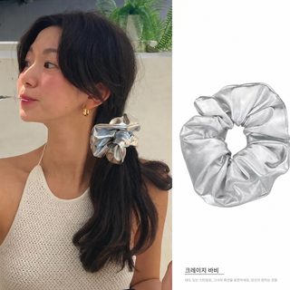 한국 ins 슈퍼 핫 fever 은색 대장 헤어링 왕홍 프랑스식 헤어끈 심플한 빈티지 헤어 액세서리 여자 2026 여름