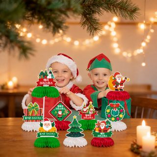 아마존 파티용품 축제 모임 Christmas 크리스마스 벌집 테이블 장식품 진열대