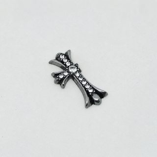 크로메탈 도금 오븐 에나멜 다이아몬드 다색 백합 머리장식 머리핀 핸드폰 케이스 십자가 부품 30 * 18MM