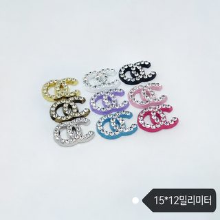 더블 C 백합 다이아몬드 합금 컬러 장식 헤어 액세서리 머리핀 머리띠 핸드