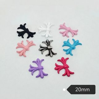 크로메탈 도금 페인트 패치 다색 백합 의상 머리장식 머리핀 핸드폰 케이스 부품 20MM