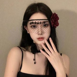 작은 사람들 암흑풍 붉은 장미 레이스 가면 가무회 반얼굴 공주 할로윈 레