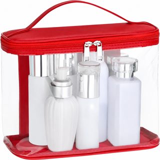 크로스보더 다기능 방수 휴대용 PVC 휴대용 투명 파우치 대용량 여행 수납