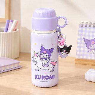 어린이 학교용 316 스테인리스 빨대 보온물병 460ml 손잡이 물병