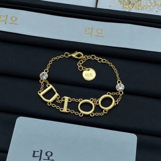 D가 복고 큐빅 알파벳 크로스 팔찌 여성 패션 액세서리