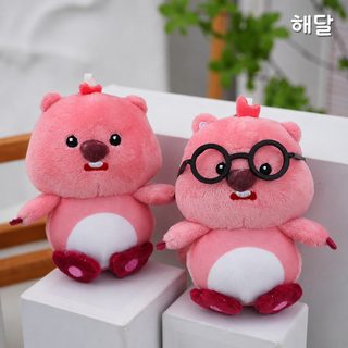 루피 비버 인형 봉제인형 가방고리 미니 키링 12cm 귀여운 캐릭터 동물 봉제
