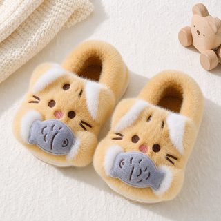 아동 겨울 털실내화 캐릭터 입체 디자인 보온 EVA 밑창 유아 키즈 뒤꿈치형