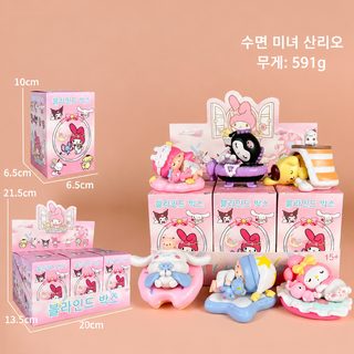 삼려갈매기 블라인드 박스 안연 수면 쿠로미 미락티 피규어 모형 진열물 크로스보더