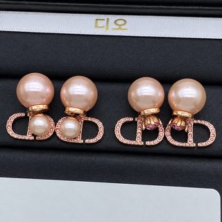 디네 CD 알파벳 돼지 코 크기 진주 귀걸이 여성 트렌드 왕홍 같은 클래식 황