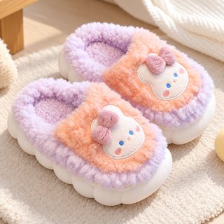 아동 겨울 털 슬리퍼 미끄럼 방지 보온 실내화 카툰 남녀공용