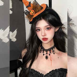 할로윈 머리 장식 어린이 성인 무당 모자 거미 머리띠 호박 모자 분장 소품