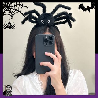 할로윈 거미 고양이 머리띠 성인 여성 코스튬 파티용 플러시 헤어밴드