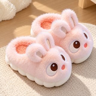 아동 겨울 털실내화 귀여운 토끼 캐릭터 보온 안감 미끄럼방지 키즈 슬리퍼