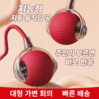 자동 움직임 고양이 공 장난감 내구성 실리콘 끈 달린 혼자 노는 인터랙티