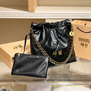 2026 여성 신상 유니크 버킷백 소가죽 체인 토트백 숄더백 언더암백 데일리