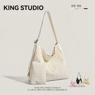 대용량 캔버스 가방 여자 2026 신형 아침 8 통근 크로스백 삼복 수업 숄더 토