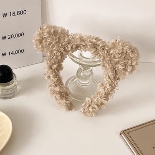 귀여운 세안용 봉제 헤어밴드 여성 데일리 동물 귀 헤어밴드 캐릭터 머리띠