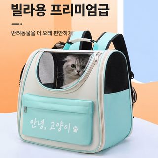 고양이 이동장 가방 통기성 대용량 반려동물 백팩 숄더백 휴대용 외출용