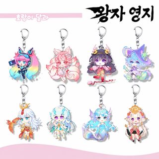 왕자영요 여성 영웅 캐릭터 투명 아크릴 양면 키링 소교 요 달기 귀여운 열