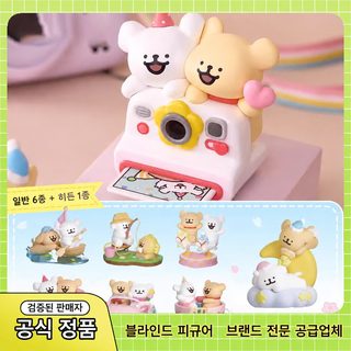 정품 라인 강아지 즐거운 소풍 시리즈 랜덤 블라인드 박스 PVC 피규어 캐릭