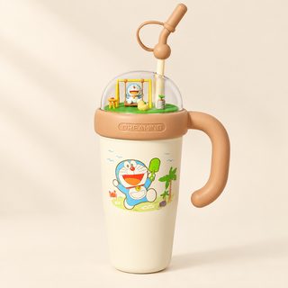 캐릭터 대용량 손잡이 빨대 텀블러 316 스테인리스 보온컵