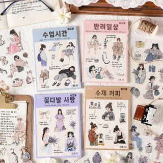 열진삼계 소녀 창의 스티커 캐릭터 스티커 본 크로스보더 스티커 필름 스티커 diy 손장부 스티커 책