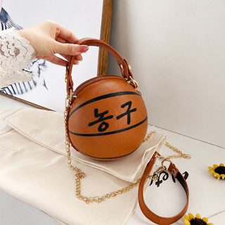가방녀 ins 대박 개성 농구백 신상 백합 숄더 크로스백 한국판 작은 원백 여