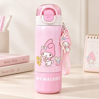 학생용 스테인리스 빨대 보온보냉 물병 380ml