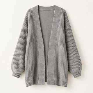 여성 루즈핏 브이넥 롱 니트 가디건 봄 가을 겨울 데일리 무단추 아우터