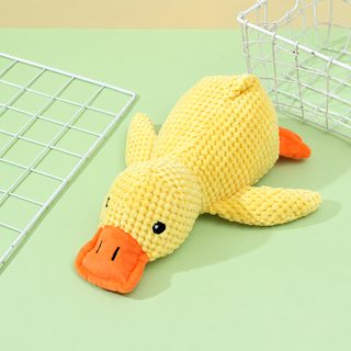 강아지 삑삑이 봉제 장난감 오리 인형 중소형견 씹기놀이 발성 노즈워크 반