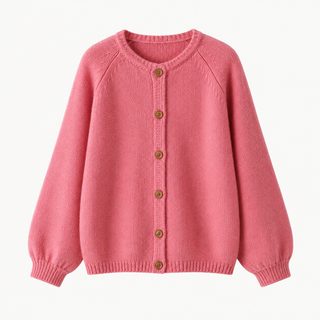 여성 루즈핏 니트 가디건 버튼 라운드넥 래글런 소매 가을 겨울 데일리