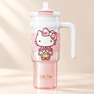 대용량 손잡이 빨대 텀블러 스테인리스 보온보냉 차량용 컵