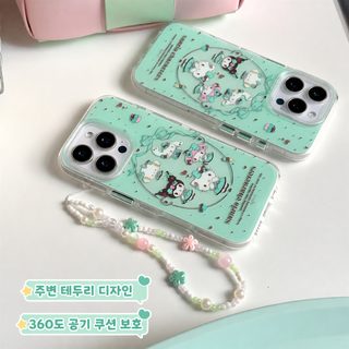 민트 초콜릿 캐릭터 이중 보호 아이폰 케이스 체인형 iPhone13~17 Pro Max 호환