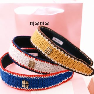 신상 니트 고두개 머리띠 빈티지 바캉스풍 머리띠 머리띠 여름 고급감 머리장식