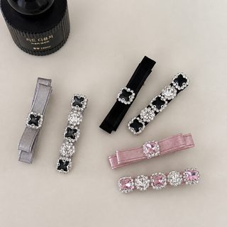 신상 소중 디자인 걸그룹 단면 실켓 호석 리본 머리핀 앞머리 옆면 클립 머리장식녀
