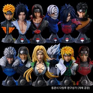 나루토 흉상 피규어 우치하 마다라 오비토 사스케 나루토 GK 조립식 PVC 장식