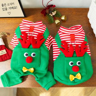 크리스마스 강아지 고양이 애완동물 고양이 옷 개 용품 엘크 테디 비베어