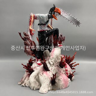 체인소 맨 덴지 악마 사냥꾼 포치타 장면 피규어 PVC 진열 장식 소품 박스형