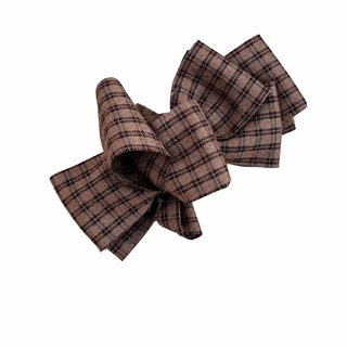 영륜풍 빈티지 클래식 체크무늬 바나나 클립녀 2025년 새로운 기질 세로 클립 높은 포니테일 둥근 머리 뒤통수