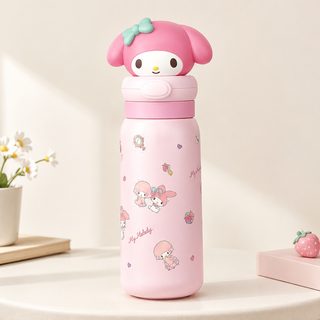 캐릭터 빨대 보온병 스테인리스 휴대용 물병 선물용