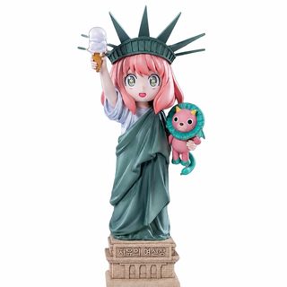 스파이 패밀리 아냐 자유의 여신상 피규어 PVC 19cm 애니메이션 책상 장식 선